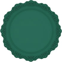 Pedty Tableware,Placemat*1,Luxury Silicone Placemat 23Cm Vintage Green,Luxury Silicone Placemat with Lace Flower Design Easy to Wash Long Life