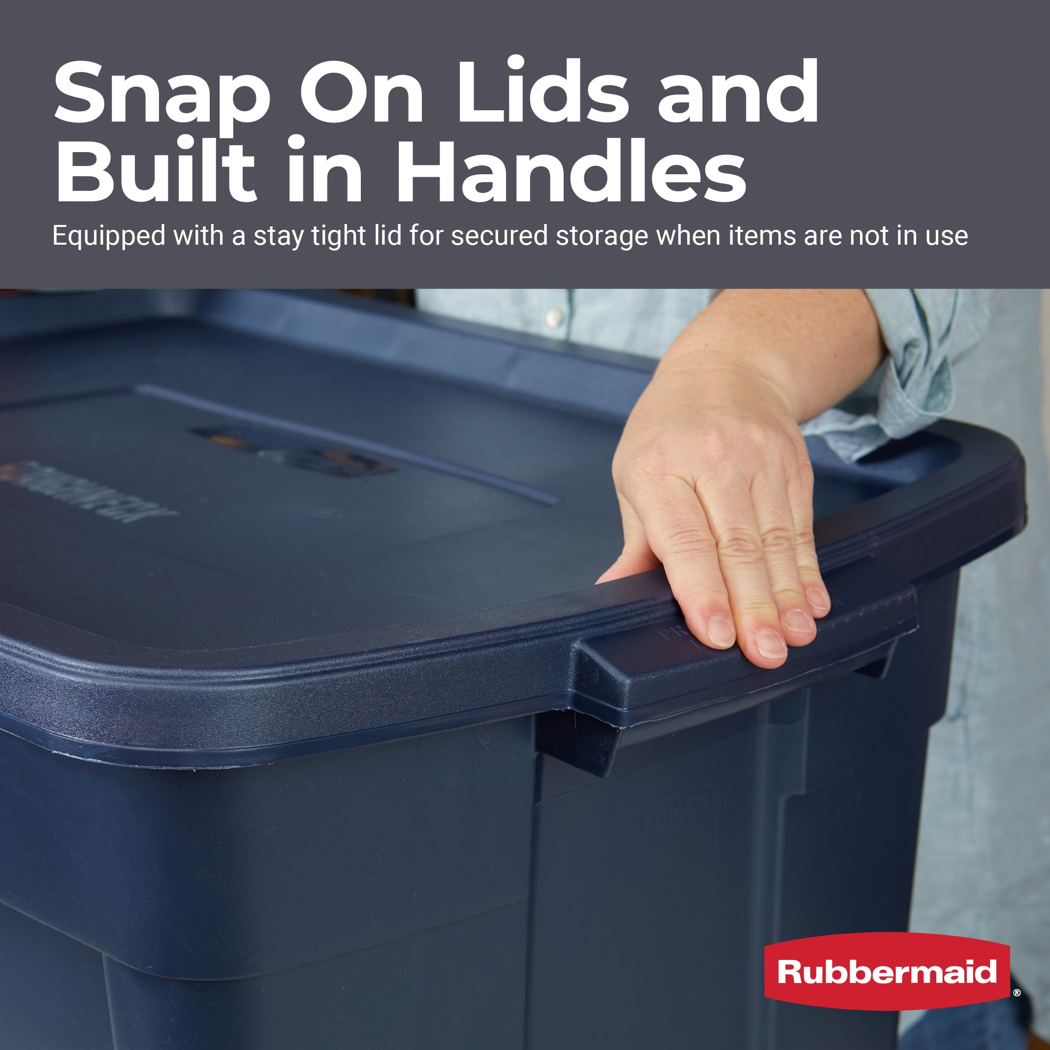 Rubbermaid Roughneck️ Variety Pack Storage Totes, Durable Stackable Storage  Containers, Great for Garage Storage, Moving Boxes, and More, 10pk
