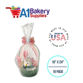 thumbnail image 2 of A1BakerySupplies Clear Cellophane Bags Basket Bags Cello Gift Bags Large flat bag (16 in. X 24 in ) - 10 Pack, 2 of 4