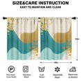 thumbnail image 2 of Blackout Kids Curtains,Teal and Gold Marble Wavy Lines Pattern Childrens Insulated Curtains Set Of 2,Bedroom Essentials,Toddler Room Decor 42"x54", 2 of 5