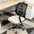 thumbnail image 6 of Stretchy Office Chair Seat Cover, XL Size in Black or Khaki, Washable Fleece Cushion Protector, 6 of 6