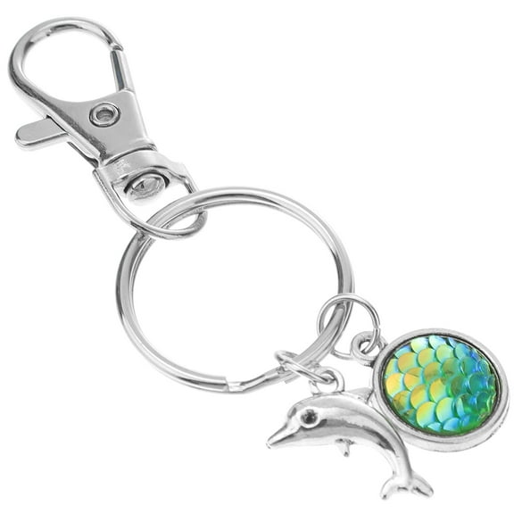 Raindrops  Keyring Accessories Keychain Charm Dolphin Keychains Mermaid Backpack Miss Silver