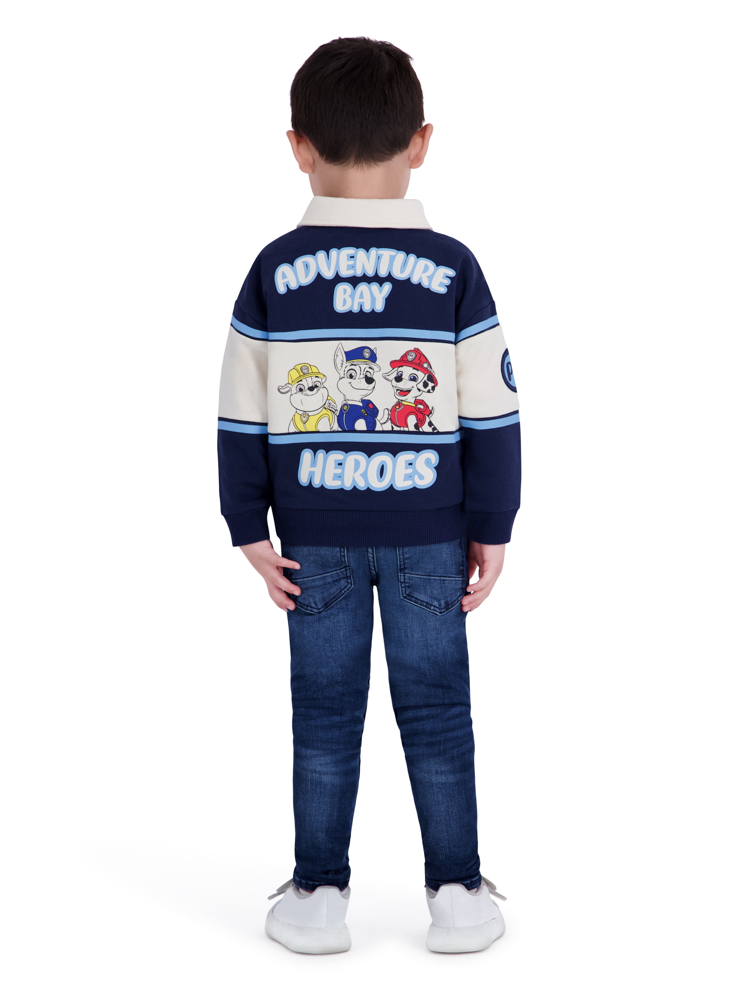 Paw Patrol Toddler Boy Long Sleeve Rugby Shirt, Sizes 12M-5T