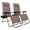 Brown, variant on VINGLI 2 Pack Zero Gravity Chair with Pillow and Utility Tray Outdoor Lounge Patio Chairs Adjustable Folding Recliner for Deck,Patio,Beach,Yard(Gray)
