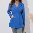 thumbnail image 2 of Vedolay Blazer Jackets for Women Suit Jackets for Women Casual Long Sleeve Lapel Button Open Front Work Office Jackets Suit,Blue XXL, 2 of 5
