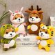 thumbnail image 2 of Liangnv 25 cm Shiba Inu Peluches de Peluche Lindos Dibujos Animados Shiba Inu Peluches Shiba Inu muñeca Dormir Almohada de Felpa con Ropa de cocodrilo Navidad H, 2 of 3