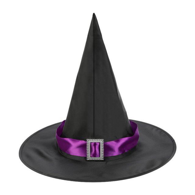 Sombrero de bruja para Halloween, disfraz de mago, sombrero para fiesta de carnaval, cosplay Cinta morada