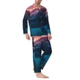 thumbnail image 2 of KLL Sunshine Ocean Whale Sleepwear Mens Flannel Pajamas,Long Cotton Pj Set, 2 of 7