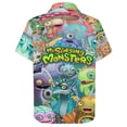 thumbnail image 4 of My Singing Monsters Mens Hawaiian Shirt Loose Fit Shirts - Short Sleeve And Button Down Hawaiian Shirt for Men with Pocket, 4 of 7