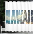 thumbnail image 4 of Ambesonne Tropical Shower Curtain, Hawaii Themed, 69"Wx75"L, Blue Green, 4 of 5
