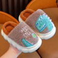 thumbnail image 2 of Vedolay Toddler Slippers Cute Warm Plush Comfortable Winter House Shoes Coffee,28, 2 of 5