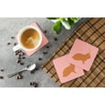 thumbnail image 3 of Carolines Treasures BB7969FC Rex Rabbit Pink Check Foam Coaster, Set of 4, 3 of 3