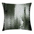 thumbnail image 1 of Abstract Throw Pillow Cushion Cover, Artistic Mosaic Pattern Green and White Tones Geometric Graphic Pixelated Texture, Decorative Square Accent Pillow Case, 16 X 16 Inches, Multicolor, by Ambesonne, 1 of 2