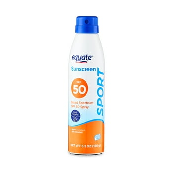Equate Sport Broad Spectrum Sunscreen Spray, SPF 50, 5.5 oz