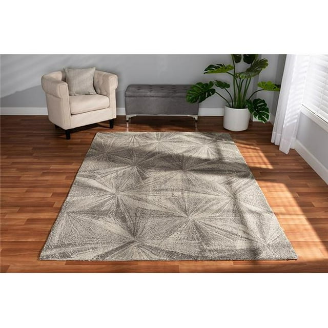 Wholesale Interiors Barret-Grey-Rug Contemporary Hand-Tufted Wool Area Rug, Gray