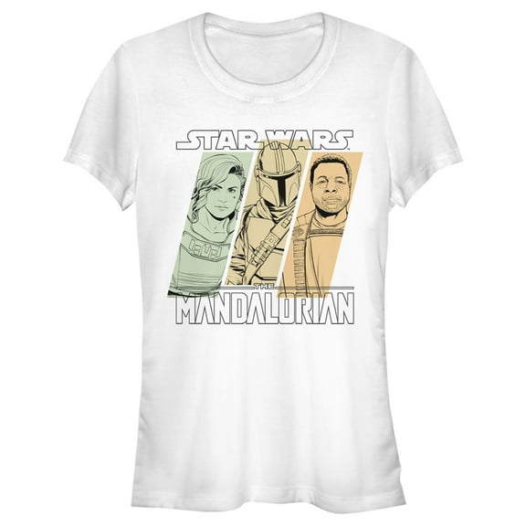 Junior's Star Wars: The Mandalorian The Partnership  Graphic Tee White Large