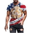 thumbnail image 3 of BVOFAR 250 Anniversary USA Shirt for Men Funny Patriotic Red White and Blue Graphic Tees Trendy Crewneck Shirts Stretch Short Sleeve T Shirt Dark Blue XXL, 3 of 6