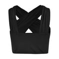 thumbnail image 5 of MIASHUI Women's Crisscross Wrap Front Solid Crop Tank Top Elegant Casual Blouse for Stylish Outfits Black,S, 5 of 8