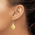 thumbnail image 3 of 14k Yellow Gold Polished Abstract Wire Earrings - 36mm, 3 of 6
