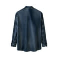 thumbnail image 3 of Grianlook Button Up Lapel Collar Shirts for Men Loose Casual Tunic Tops Striped Short/Long Sleeve Tshirts XL Y-Long Sleeve-5, 3 of 3