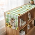 thumbnail image 6 of Table Runners 48 Inches Long Dress Scarves, Groundhog Day Farmhouse Kitchen/Dining Table Runner, Short Coffee Tablerunners, Green Plaid Sunflower Spring Floral 13x48 Inch, 6 of 9