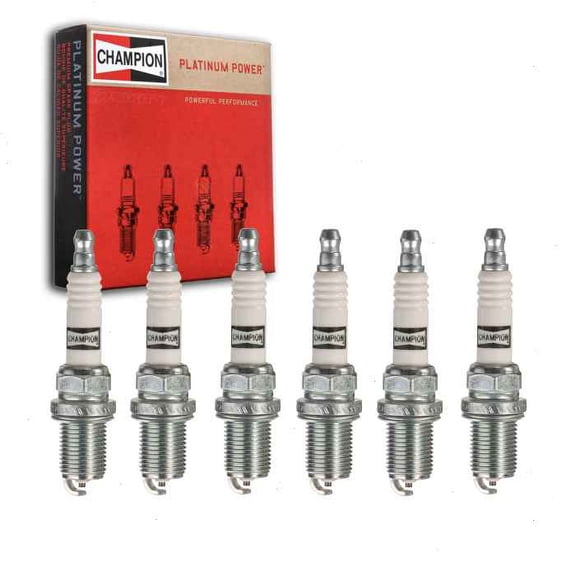 6 pc Champion Platinum Spark Plugs compatible with Isuzu Trooper 3.2L 3.5L V6 1996-2002