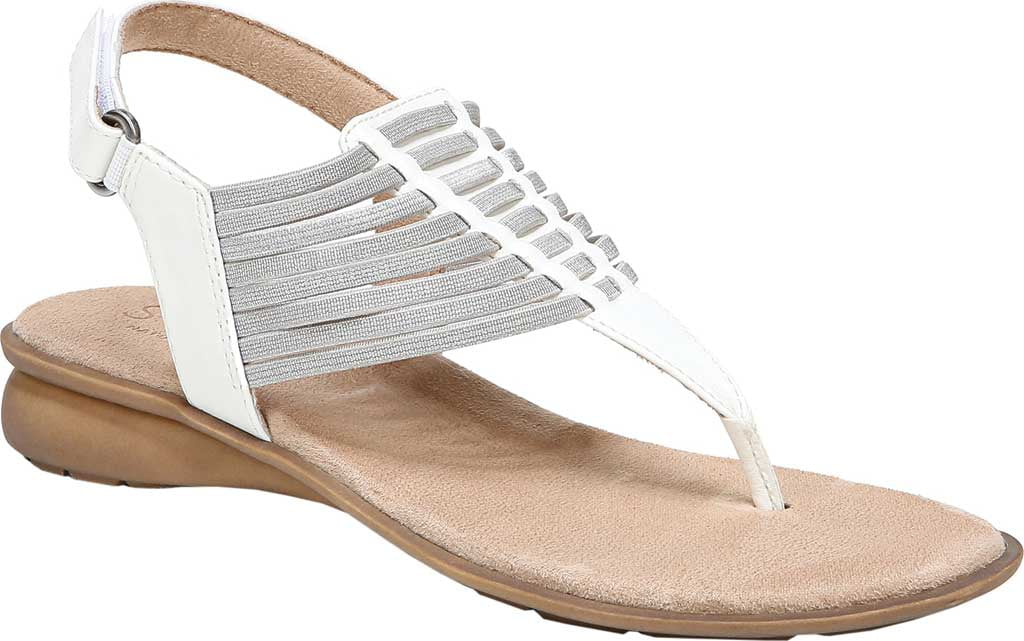 Details about   Silver Color Padded Cushion Buckle Slingback Womens Slingback Sandals Size 6 