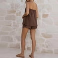thumbnail image 3 of Women Polka Dot Tube Top Shorts Set - Drawstring Strapless Top and Shorts Set Loose Fit Summer Vacation Outfits, 3 of 3