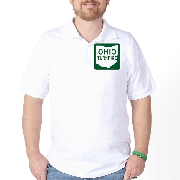 CafePress - Ohio Turnpike Golf Shirt - Golf Shirt, Pique Knit Golf Polo