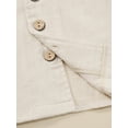 thumbnail image 6 of Hotiary 1-5T Toddler Baby Boys 2 Pieces Cotton Linen Set Short Sleeve Button Down Shirt and Shorts Set Summer Outfits, 6 of 8