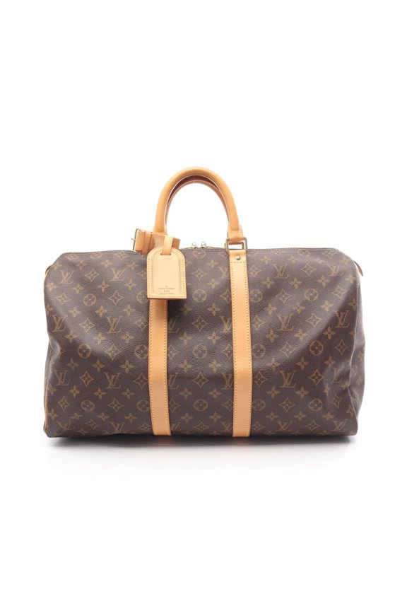 Pre-Owned Louis Vuitton Keepall 45 Boston Bag Handbag, Coated Canvas and Leather, Monogram...
