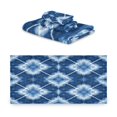 thumbnail image 2 of 3 Piece Bath Towels Set Bath Towel, Hand Towel and Face Towel for Bathroom, Gym, Hotel Blue and White Tie-dye, 2 of 7