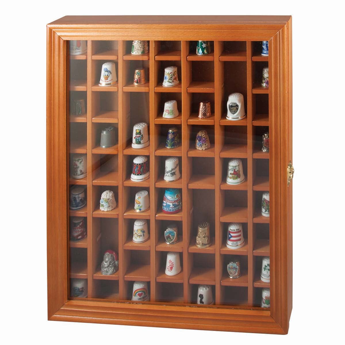 60 Spoon Rack Display Case Holder Wall Cabinet Lockable UV Protection 