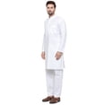 thumbnail image 3 of Maple Clothing Men's Cotton Indian Kurta Pajama Set (White, L), 3 of 7
