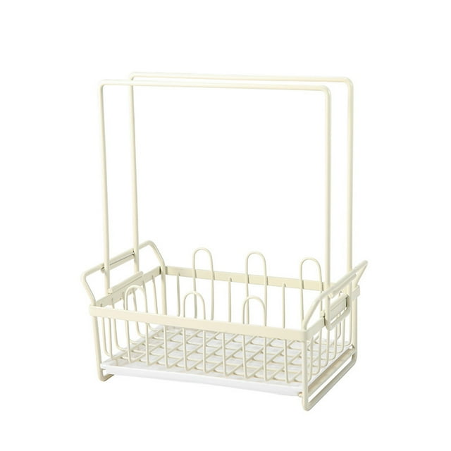 Leodye 1PCS Kitchen Sponge Cloth Drainage Rack Faucet Storage Rack for Dishwashing Supplies -8.07 × 4.92 × 9.45 inch