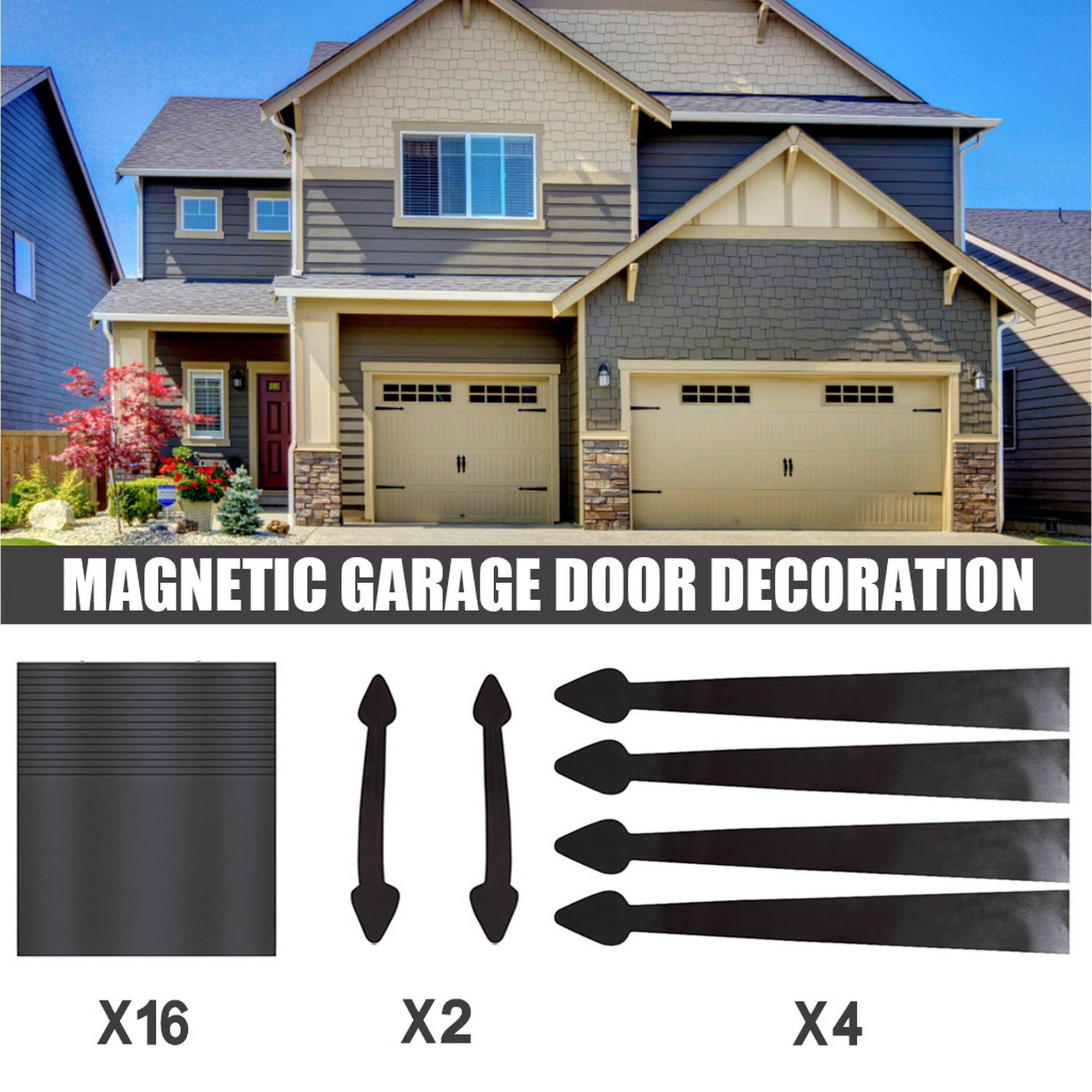 22pcs Set Garage Door Magnetic Panels Decorative Black Window Decals Walmart Canada