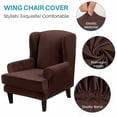 thumbnail image 3 of SHANNA Wingback Chair Slipcover Sofa Furniture Protector 2-Piece Armchair Covers with Seperate Seat Cushion Cover, 3 of 9