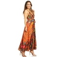 thumbnail image 3 of Sakkas Niza Women's Maxi Summer Casual Sleeveless Floral V neck Loose Long Dress - 501-Multi - One Size, 3 of 5