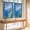 Sky Blue, Fuchsia, variant on Summer Coastal Island Bathroom Window Curtain, Farmhouse Windows Rustic Floral Light Filtering Coffee Kitchen Curtains, Bedroom Living Room Curtains 2 Panel 84"x45"