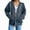 Navy, variant on Fiaer Womens Full Zip up Hoodies Long Sleeve Loose Fit Sweatshirts Drawstring Solid Color Casual Trendy Tops with Pocket Purple XL