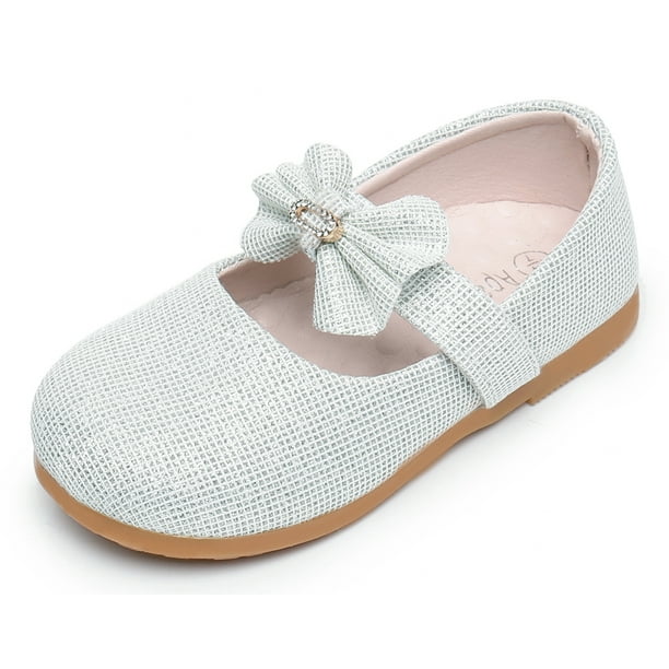 Blikcon Girls Kids Wedding Party Dress Shoes Princess Flat(Color