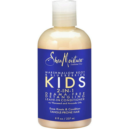 SheaMoisture Marshmallow Root & Blueberries Kids 2-in-1 Detangling Leave-in Conditioner, 8 fl