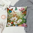 thumbnail image 2 of Shiartex Spring Pillow Covers 18x18, Outdoor Floral Pillow Case, Farmhouse Flower with Dragonfly Print Cushion Case Cushion Covers for Spring Summer Decoration, 2 of 5