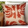 thumbnail image 2 of Plutus Claret Leaflet Orange Paisley Luxury Outdoor/Indoor Throw Pillow Double sided 20" x 20", 2 of 3