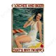 thumbnail image 1 of Cartel de metal con el lema "Playas y cerveza, por eso estoy aquí", para decoración de pubs, garajes y cuevas, tamaño de carteles de aluminio: 12 x 8 pulgadas, 1 of 4