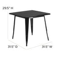 thumbnail image 5 of Merrick Lane 31.5" Square Metal Table for Indoor and Outdoor Use in Black, 5 of 8