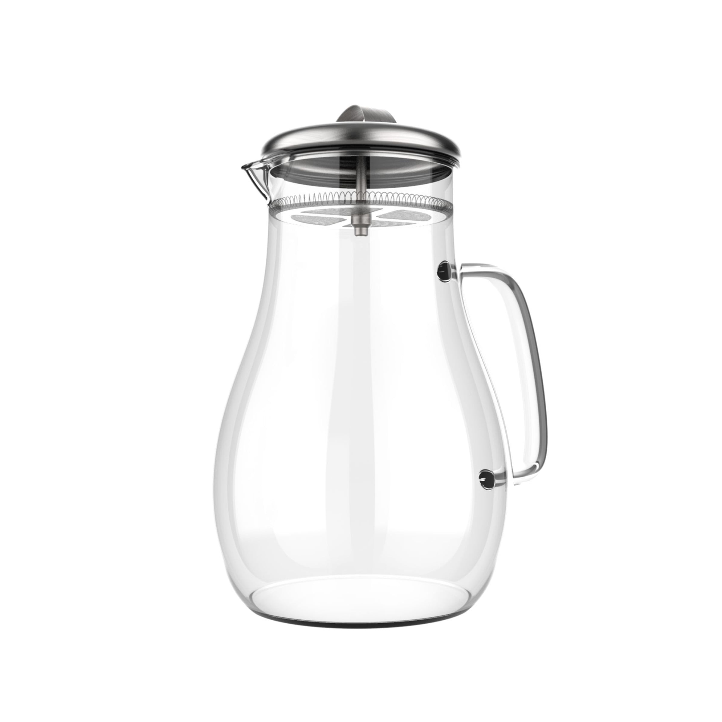 2 Pcs Glass Pitcher Water Pitcher with Lid Hot Cold Water Pitcher Bedside  Water Carafe with Handle Heat Resistant Borosilicate Glass Jug for Fridge  Beverage Carafe (54 oz,Stainless Steel) - Yahoo Shopping