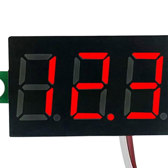 5 uds. Pantalla de voltaje CC de 2 cables CC 2,5 V-40 V medidor de pantalla LED de 0,28 pulgadas (rojo)
