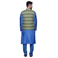 thumbnail image 3 of Atasi Solid Kurta Pajama & Printed Nehru Jacket Set For Mens Party Wear, 3 of 3