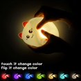 thumbnail image 2 of Luz Nocturna Portátil para Niños, CNSUNWAY Luz Nocturna 7 Colores LED Lámpara de Gato de Silicona, USB Recargable Pequeño Gato Lindo Lámpara que Cambia de Color para Niños Niñas Bebé Regalo de Cumple, 2 of 5